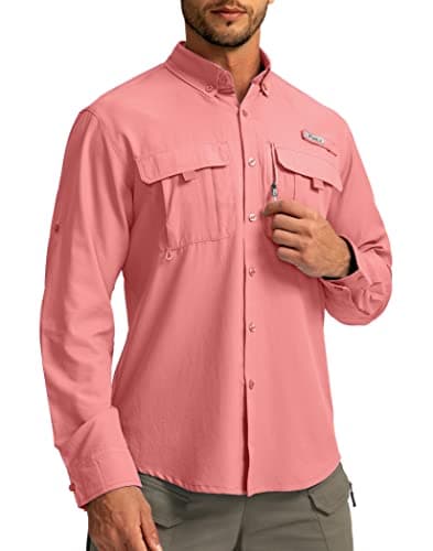 Men's Sun Protection Pudolla Fishing Shirts UPF50+ Long Sleeve Travel Work Button Down Shirts
| Pudolla Men's Sun Prote — Sorbet