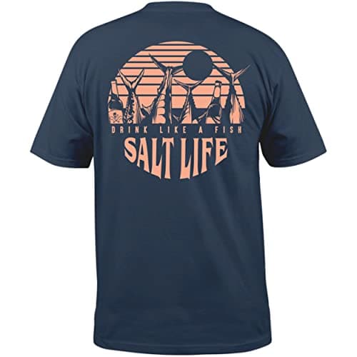 Salt Life Men's Drink Like a Fish Short Sleeve Crew Neck Tee for Summer Beach Style  
Salt Life Men's Drink Like a Fish