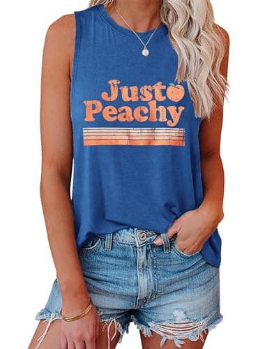 IRISGOD Women's Loose Fit Summer Graphic Tank Tops for Workout and Casual Wear
| IRISGOD Women's Cute Summer Graphic Sl — 24y-170 Peachy Blue