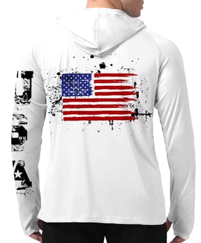 UPF 50+ Sun Protection Men's Hoodie Shirt for Fishing and Hiking
| Lightweight UPF 50+ Men's Hoodie Shirt for UV Protec — E-e-white