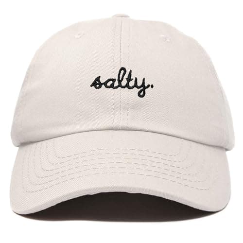 DALIX Adjustable Salty Embroidered Cotton Beach Baseball Cap for Women Sun Protection