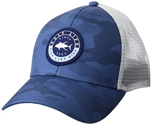 Salt Life Men's Fashionable Scaled Rogue Hat for Outdoor Adventures with UV Protection, Wide Brim Design, .Size: Medium, — Atlantic