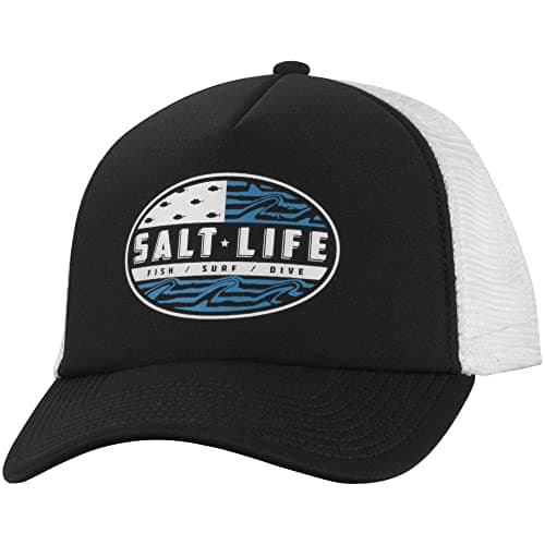 Salt Life Men's Stylish Trucker Hat for Summer Outdoor Activities Breathable Ventilated Wide Brim Protectionerde بما في