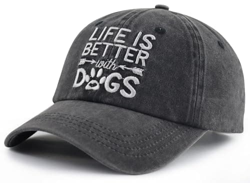 Xpayzere Life is Better with Dogs Adjustable Embroidered Animal Gifts Baseball Cap for Men and Women
| Xpayzere Life is