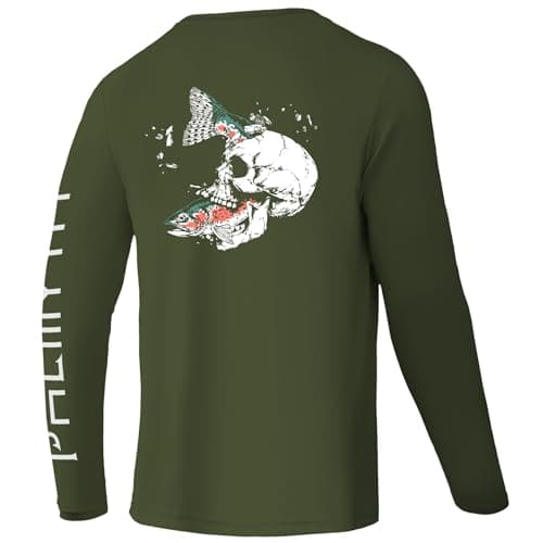 Palmyth Men's Long Sleeve UPF 50+ Fishing Shirts for Sun Protection
| Palmyth Men's Sun Protection Long Sleeve Fishing — Military / Trout Crushing