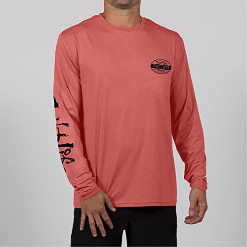 Salt Life Men's Performance Long Sleeve Shirt for Outdoor Activities Quick Dry Moisture Wicking Polyester Shirt Size M