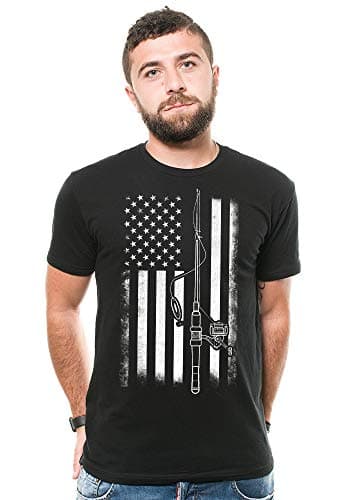 Silk Road Tees American Flag Fishing T-Shirt for Men
| Funny Mens American Flag Fishing Shirts
| Mens Graphic T-Shirts