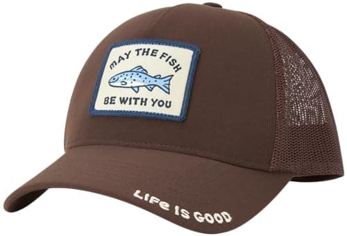 Life is Good Men's Mesh-Back Trucker Hat for Outdoor Summer Events
| Life is Good Men's Adjustable Baseball Cap with Lo — Brown
