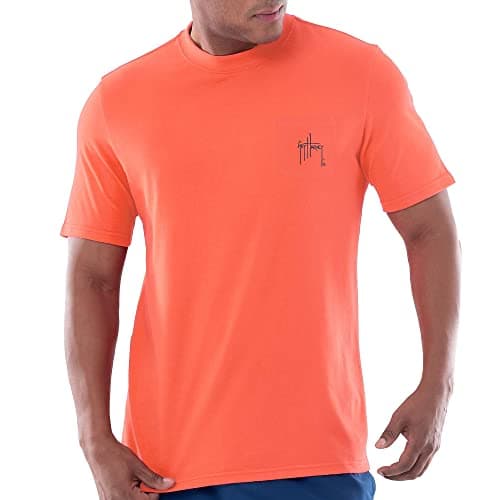 Guy Harvey Men's Short Sleeve Pocket T-Shirt | Billfish Collection | Fishing Apparel | Stylish and Comfortable | 100% Co