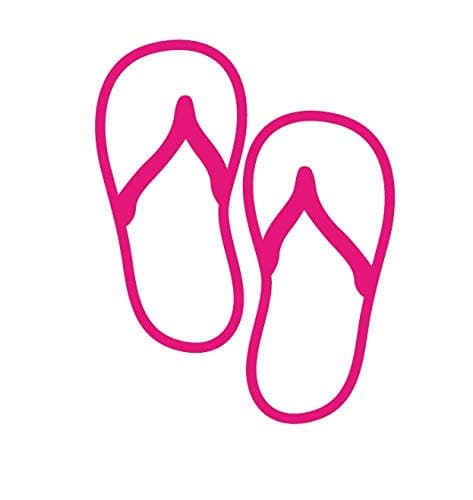 CRDesign Flip Flops - Sandals for Girls Hawaii Salt Island Beach Life Fishing Vacation (5", White)  
CRDesign Flip Flops — Pink