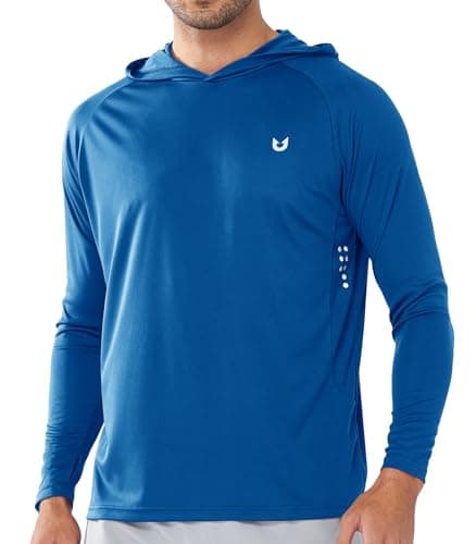 NORTHYARD Men's UPF 50+ Sun Protection Hoodie Shirts for Fishing and Running Quick Dry UV SPF — Royalblue