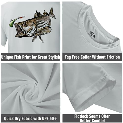 Palmyth Men's Short Sleeve Sun Protection UPF 50+ Fishing Shirt SPF T-Shirt
| Palmyth Men's Fishing Shirt Short Sleeve