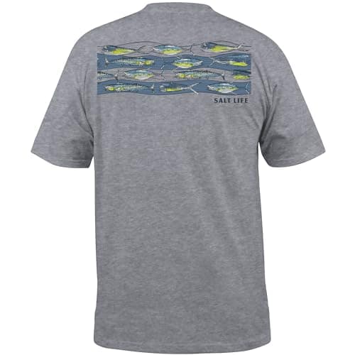 Salt Life Men's Comfortable Short Sleeve Tee for Casual Summer Wear — Athletic Heather