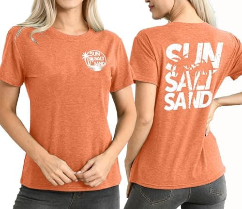 Summer T-Shirt Wave Coconut Tree Graphic Women Short Sleeve Casual Vacation Trip Tee Top
| MEESHEEP Women Summer Short