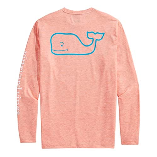 Vineyard Vines Men's Long Sleeve Vintage Whale Pocket T-Shirt Trendy Cotton Shirt for Casual Wear — Toucan Heather