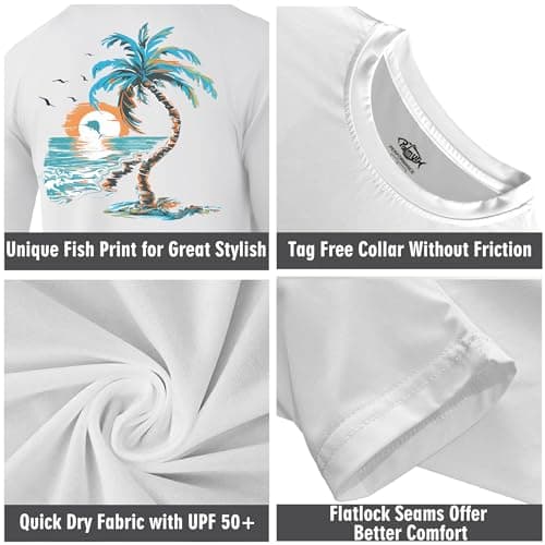 Palmyth Fishing Shirts for Men Long Sleeve UPF 50+ Sun Protection T-Shirt
| Palmyth Fishing Shirts Men Long Sleeve UPF
