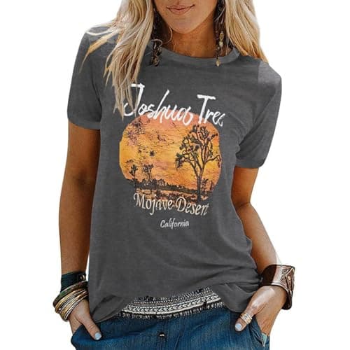 Binshre Women's Beach Shirts Hawaiian Graphic Tees for Summer Vacation
| Binshre Vintage Tshirts for Women Yellow Graph — 4-gray