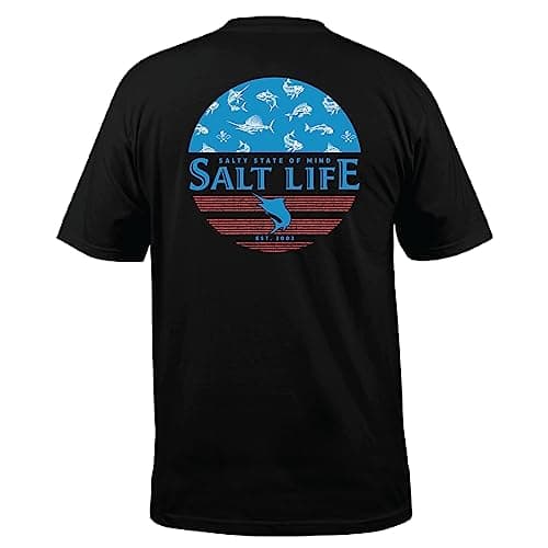 Salt Life Men's Short Sleeve Tee + Sleeveless + Men + Summer + Comfortable Fit + Regular Fit + Short Sleeve — Black