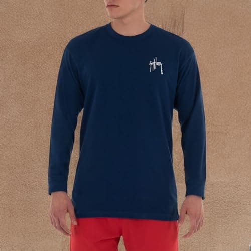 Guy Harvey Men's Billfish Collection Long Sleeve T-Shirt for Outdoor Adventures Features Modern Fishing Art Design Large