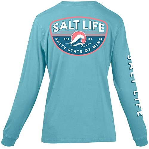 Salt Life Men's Comfortable Long Sleeve Boyfriend Tee for Casual Wear — Atlantis
