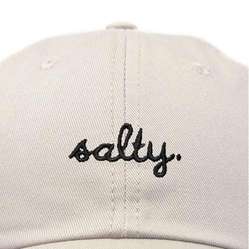 DALIX Adjustable Salty Embroidered Cotton Beach Baseball Cap for Women Sun Protection