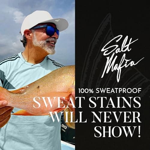 Salt Mafia Waterproof Hats for Men - 6 Panel Hat Curve Brim Snap Back Hat