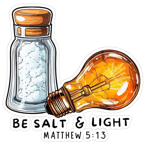 Waterproof Vinyl Decal for Laptop Salt and Light Sticker - Durable Funny Aesthetic Long-Lasting Stickers for Adults ID4