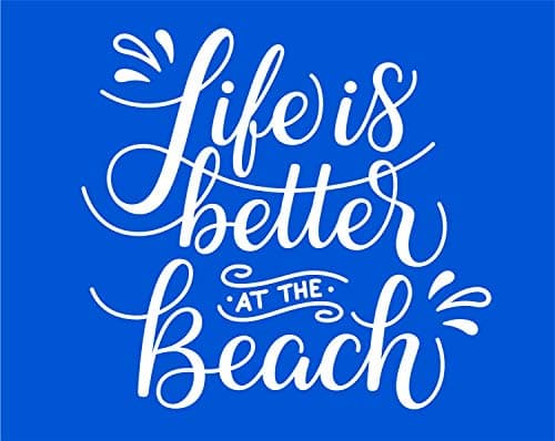Sunset Graphics Beach Decal Vinyl Sticker for Cars Trucks Vans Walls Laptops | White | 5.5 Inches | SGD000099