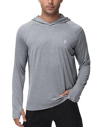 UPF 50+ Mens Fishing Shirts for Hiking and Running
| UV Sun Hoodie Long Sleeve Shirts for Fishing and Swimming
| Global — A02-gray