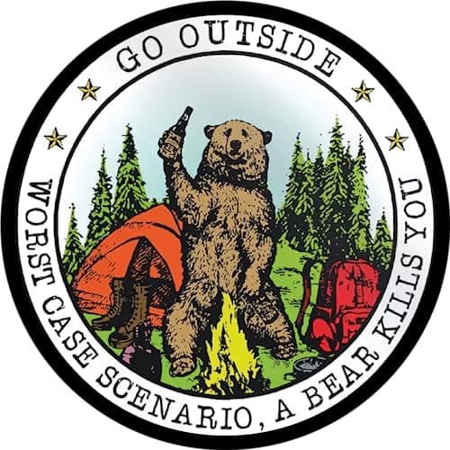 Worst Case Scenario A Bear Kills You Vinyl Decal Sticker for Car Truck Van SUV Window Wall Cup Laptop 5.5-Inch