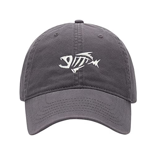 Men's L8502-LXYB Skeleton Fish Embroidered Washed Cotton Baseball Cap
| L8502-LXYB Men's Skeleton Fish Embroidered Base — Grey