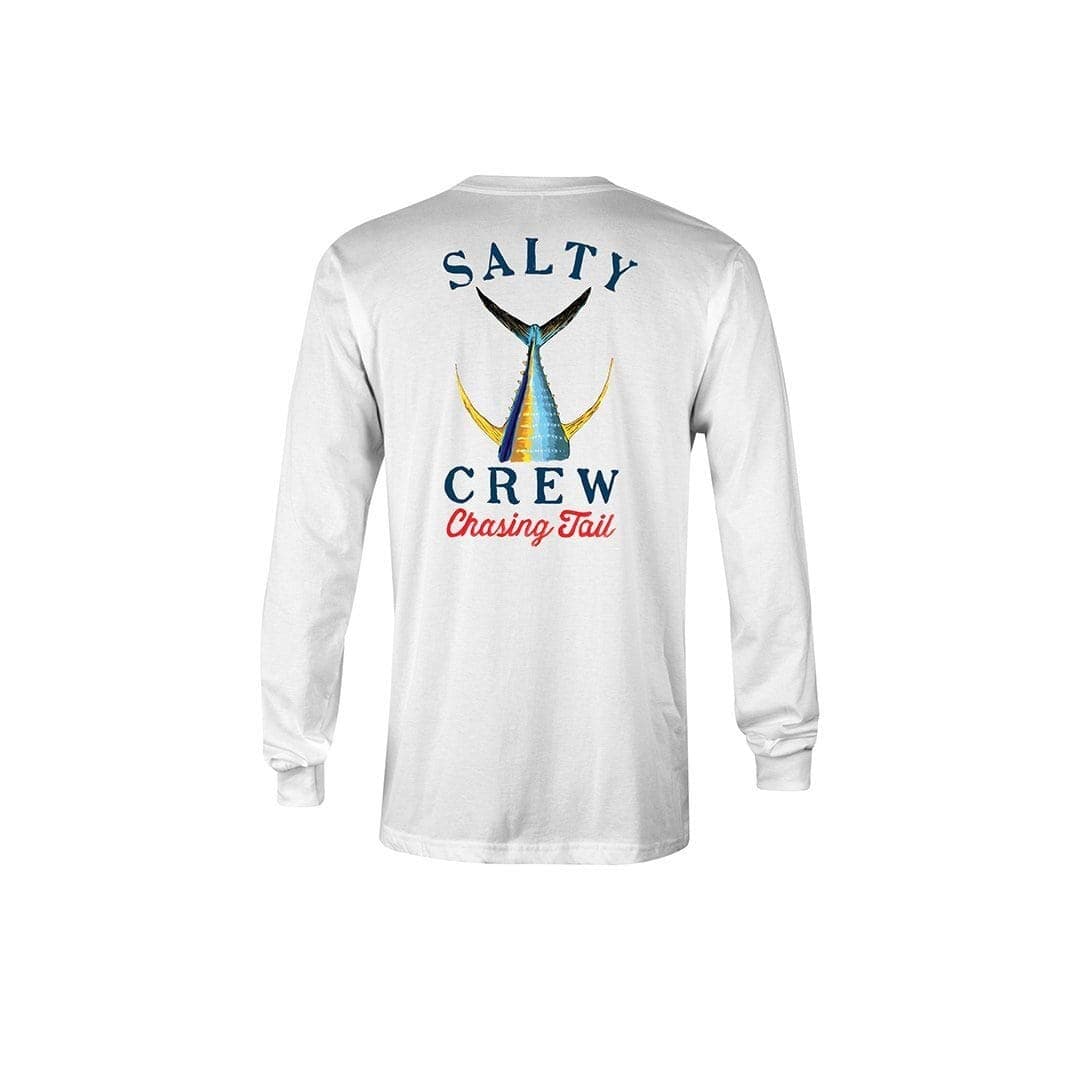 Salty Crew Tailed Long Sleeve Tee + Men's + Casual Wear + Comfortable Fit + Stretchy Fabric + Slim Fit + 100% Cotton + U