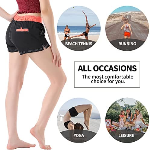 Meegsking Women Quick Dry Swimwear Trunks with Soft Inner Lining
| Meegsking Women Quick Dry Sports Board Shorts
| Meeg