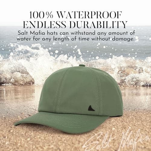 Salt Mafia Waterproof Hats for Men - Stylish & Cool Hats with Velcro Back Curve