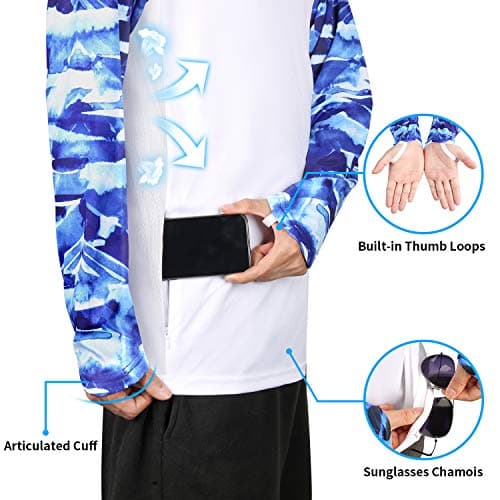 Palmyth Men's Long Sleeve Fishing Shirt Sun Protection UV UPF 50+ T-Shirt
| Palmyth Men's Long Sleeve Sun Protection UV