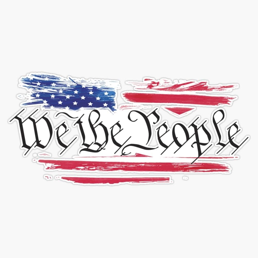 American Flag Sticker Bumper Decal for Cars 5"
| We The People Flag Vinyl Decal 5" for Vehicles
| American Flag Bumper