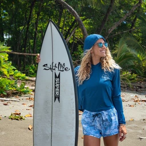 Salt Life Women's Seaglass Bay Ultra Lightweight Performance Cropped Hoodie for SummerOutdoor Adventure Lightweight, Bre