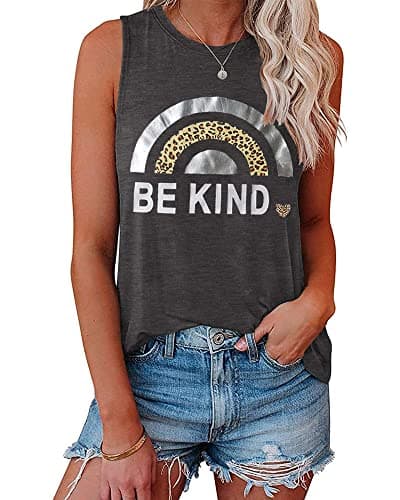 IRISGOD Women's Loose Fit Summer Graphic Tank Tops for Workout and Casual Wear
| IRISGOD Women's Cute Summer Graphic Sl — A: Rainbow 63