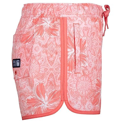 Salt Life Men's Turtle Pattern Shorts for Beach Summer الماضي