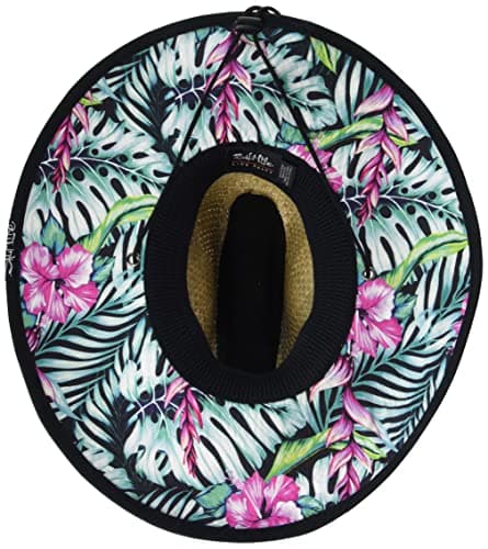 Salt Life Blue Hawaiian Straw Hat - Summer Sun Protection, Men, Beach Days, Wide Brim for Men OSFM