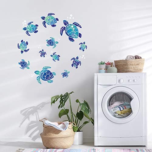 Sea Turtle Wall Decals for Home Office Decoration (Blue)  
Sea Turtle Vinyl Stickers for Nursery Room Decoration (Blue)