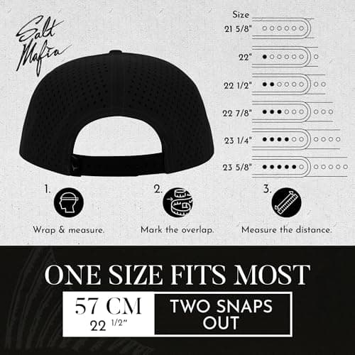 Salt Mafia Performance Waterproof Snapback Hat for Men - Surf and Outdoor Adventures
