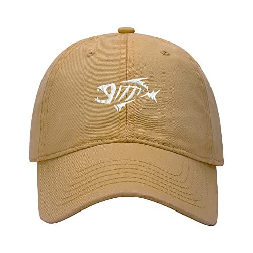 Men's L8502-LXYB Skeleton Fish Embroidered Washed Cotton Baseball Cap
| L8502-LXYB Men's Skeleton Fish Embroidered Base — Khaki