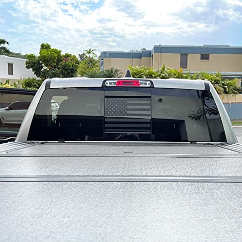 Dodge Ram 2009 to 2024 American Flag Decals Stickers Matte Black USA Flag Decal for Truck Back Middle Window