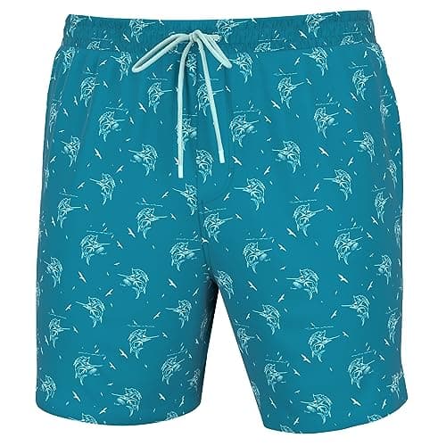 HUK Pursuit Volley Quick-Dry Fishing Shorts for Men Fast Drying Breathable Water Resistant Perfect for Summer Fishing Tr — Sail Bird - Tapestry