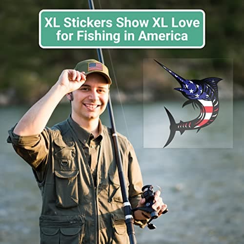 USA Flag Waterproof Sticker for Boat Car RV Camper 5x5in
| Premium Patriotic Fishing Vinyl Decal 5x5in for Truck
| Wate