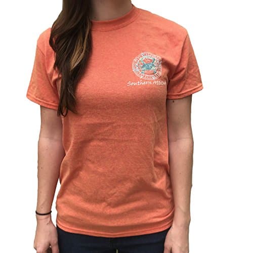 Southern Attitude Salty Deal with It Crab Sunset Orange Short Sleeve T-Shirt for Men Couples Summer Party Casual Wear