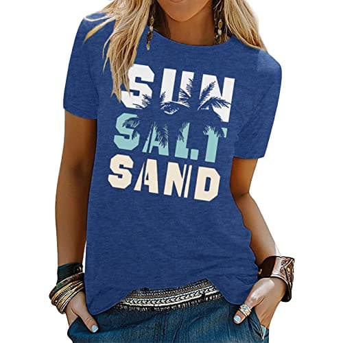 Binshre Women's Beach Shirts Hawaiian Graphic Tees for Summer Vacation
| Binshre Vintage Tshirts for Women Yellow Graph — 6-blue