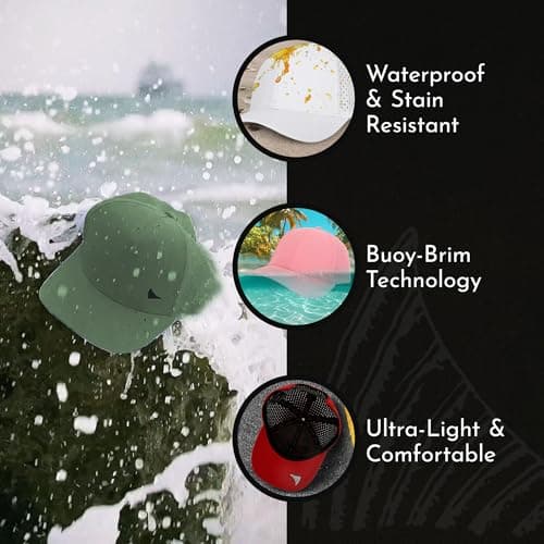 Salt Mafia Waterproof Hats for Men - Stylish & Cool Hats with Velcro Back Curve