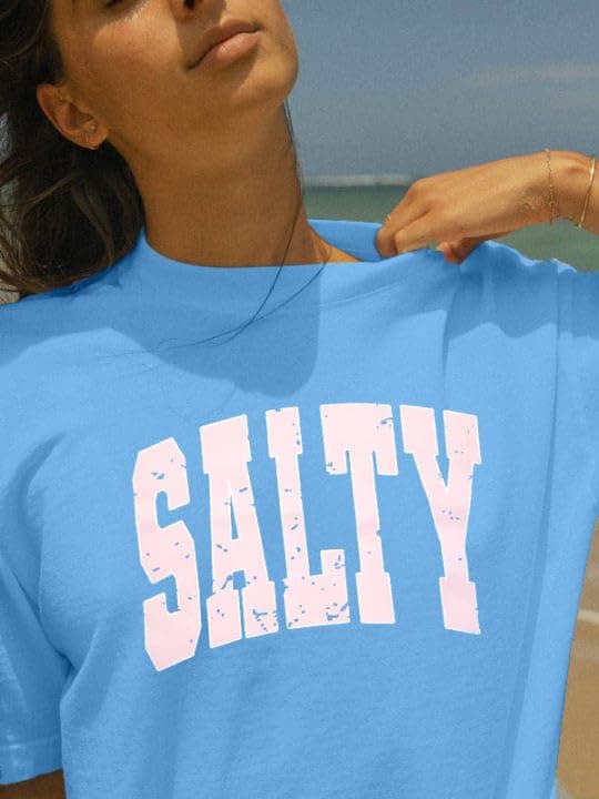 Salted Beach Women's Oversized Graphic Tees for Summer Hawaiian Style Casual Wear
| Hawaiian Beach Oversized graphic te